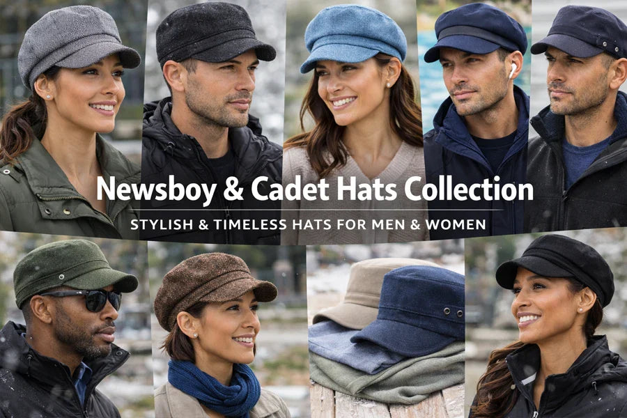 Newsboy & Cadet Hats Collection | Trendy Hats for Men & Women