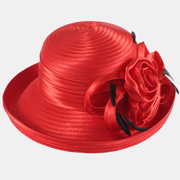 forbusite red church hat for women elegant