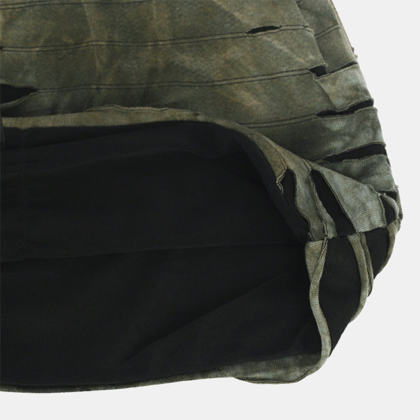 Mens Distressed Beanie Slouchy Hat B090a