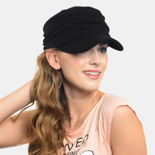 forbusite Women Newsboy Hat Black Cap