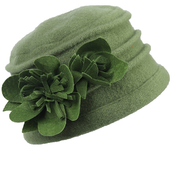 forbusite Women Winter Hat 1920s Green