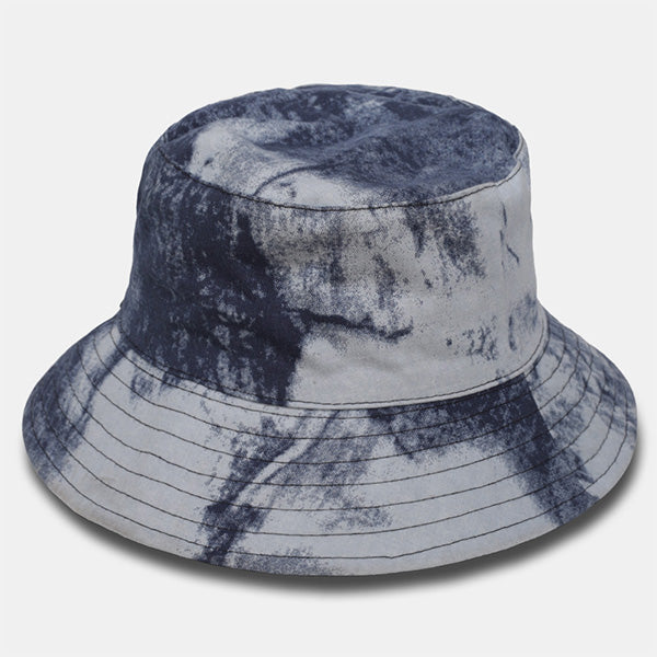forbusite Blue reversible Bucket Hats cotton  camo