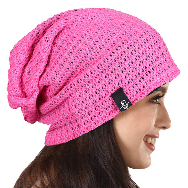 FORBUSITE Women Beanie Hats pink