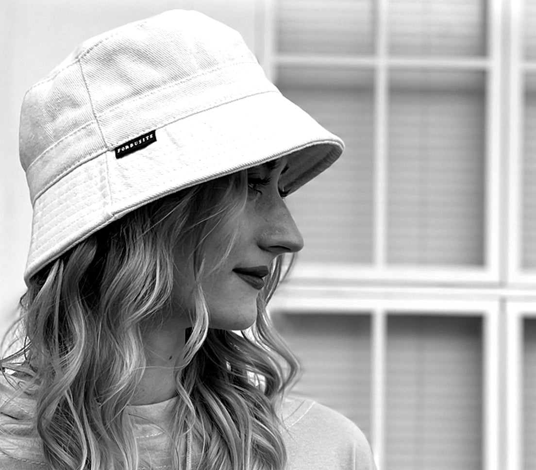 forbusite 2024 chic cotton bucket hats women white