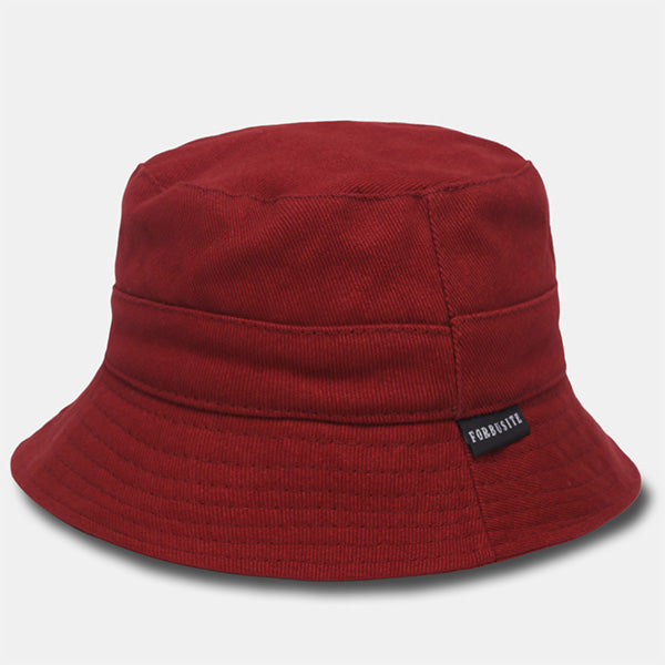 forbusite Men and Women Plain Fisherman Cap - Burgundy Bucket Hat