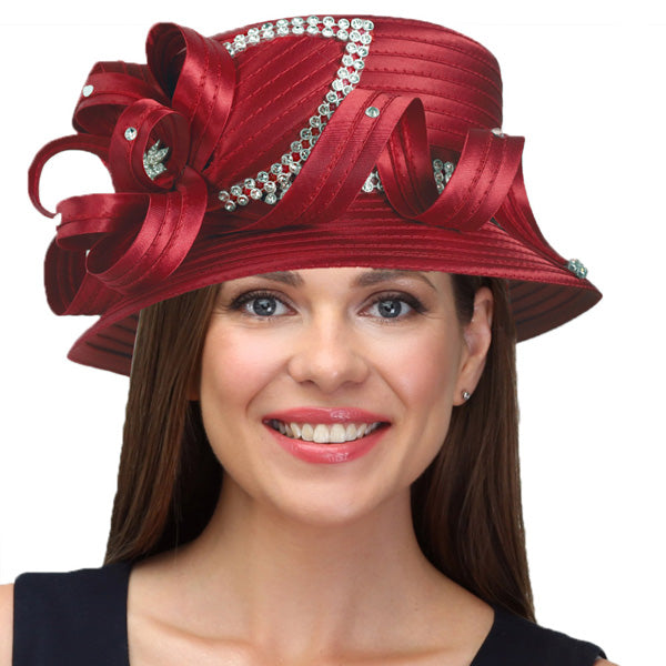 Burgundy church hat