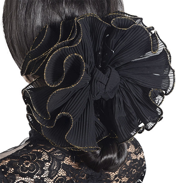 forbusite Women Organza Fabric Pleated Flower Hair Clip