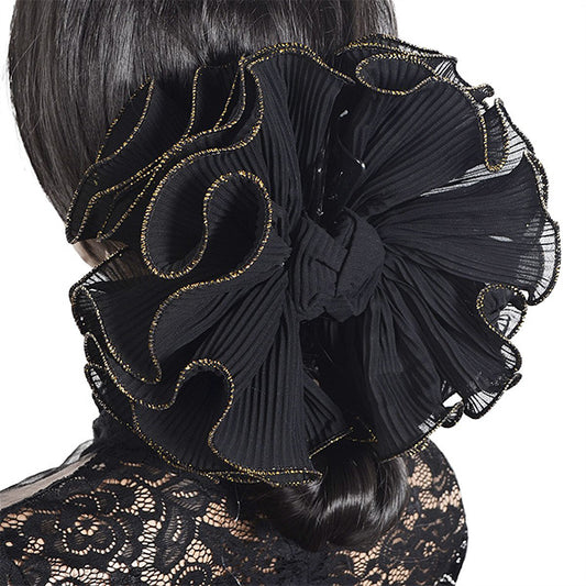 forbusite Women Organza Fabric Pleated Flower Hair Clip