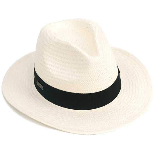 Wide Brim Fedora Panama Straw Hat for Men and Women