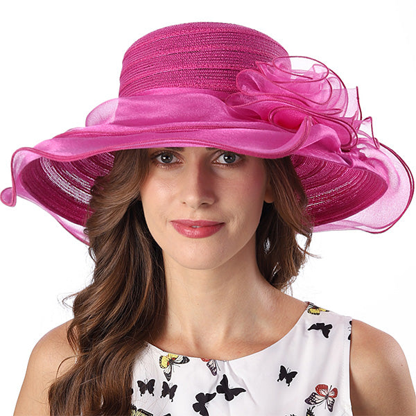 forbusite Women Church Hat rose
