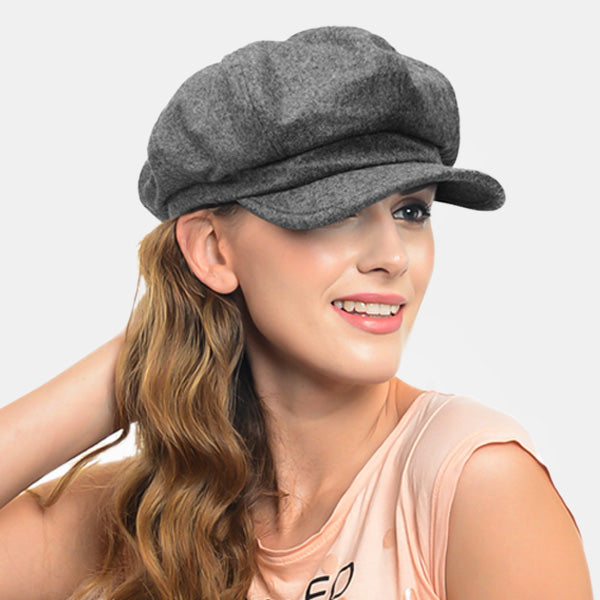 FORBUSITE Women Newsboy Hat Dark Gray