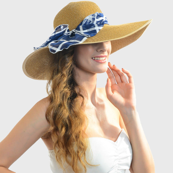 forbusite Women Wide Brim Straw Hat