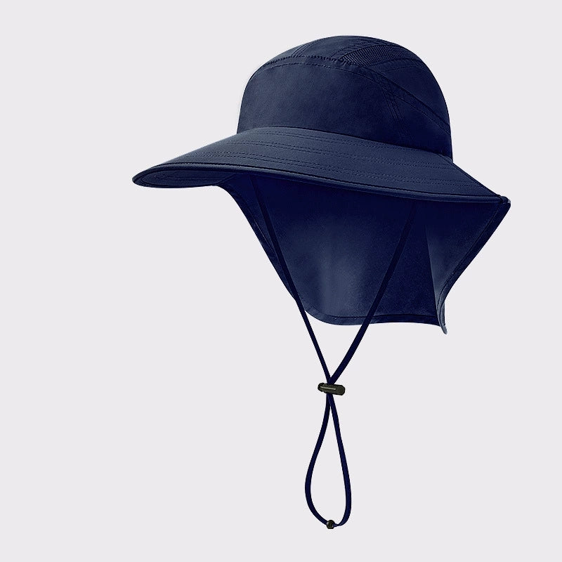 Best outdoor sun hat for men and women - waterproof wide-brim fishing hat with neck flap for sun protection, ideal for outdoor adventures, hiking, and beach activities