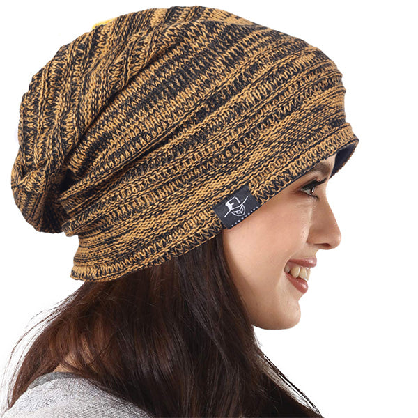 forbusite skull caps women winter yellow