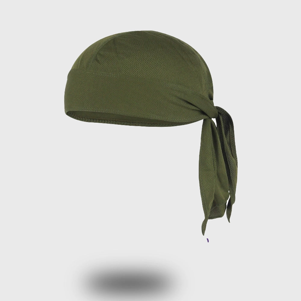 Green athletic headband, lightweight and breathable for running