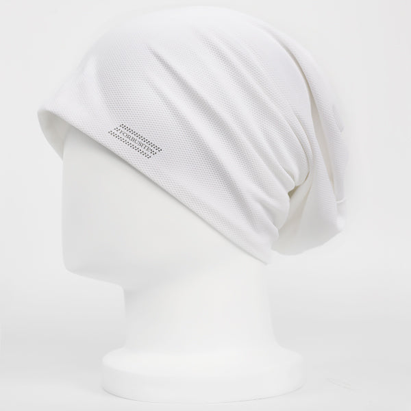 Quick-dry white beanie hat