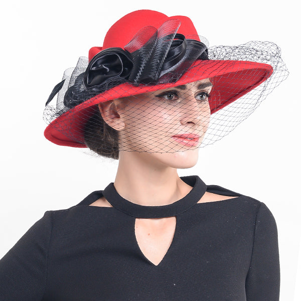 wide brim felt hat women