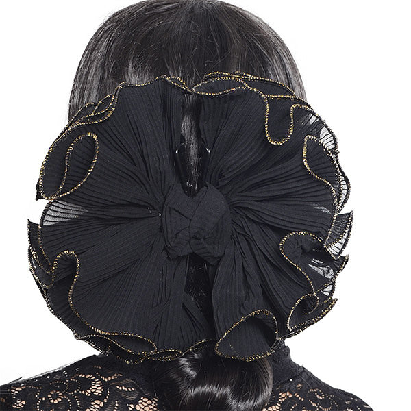 forbusite Women Organza Fabric Pleated Flower Hair Clip