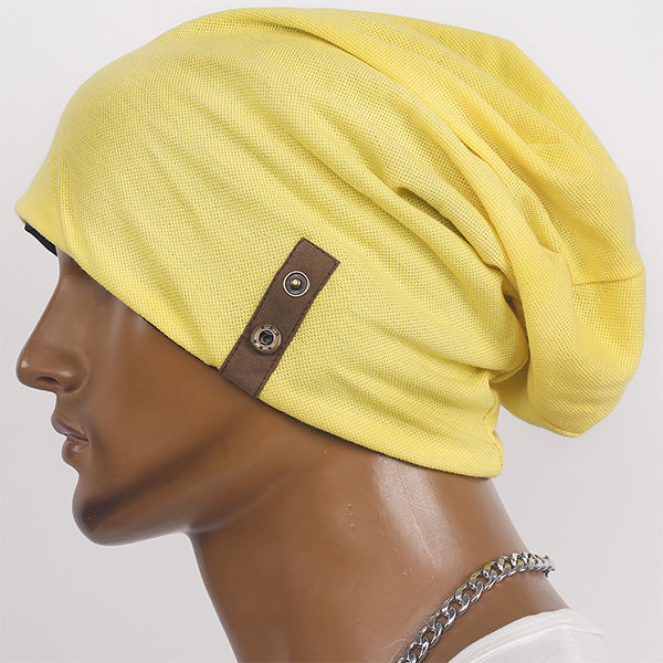 yellow beanie
