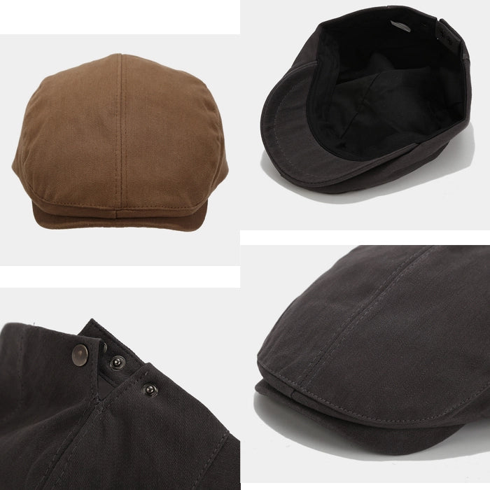 Adjustable Flat Cap - Ivy Design, Casual Style for Men & Women T006C13