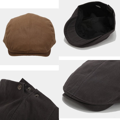 Adjustable Flat Cap - Ivy Design, Casual Style for Men & Women T006C13