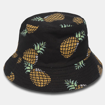 forbusite Pineapple Print Bucket Hat 