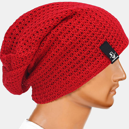 forbusite men slouchy beanie red