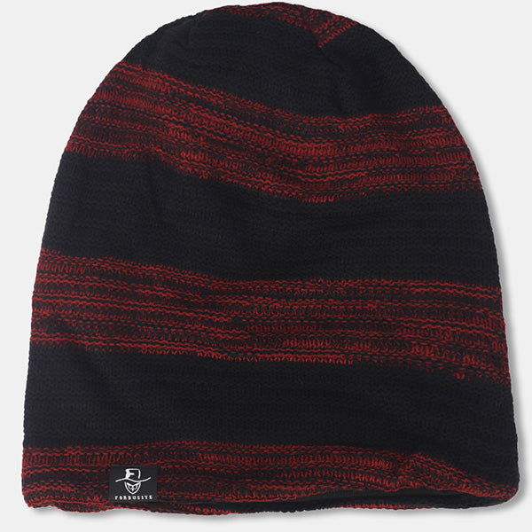 forbusite slouchy beanie hat red and black