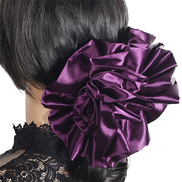 forbusite Satin Fabric Flower Hair Clip 