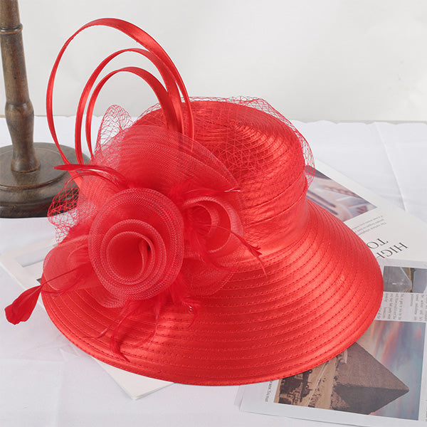 forbusite church hat for women red