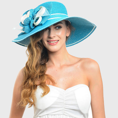 forbusite Women wide brim hat blue