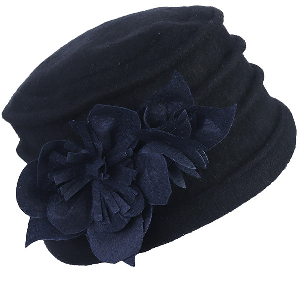 forbusite Vintage Women Winter Hat 1950s Black