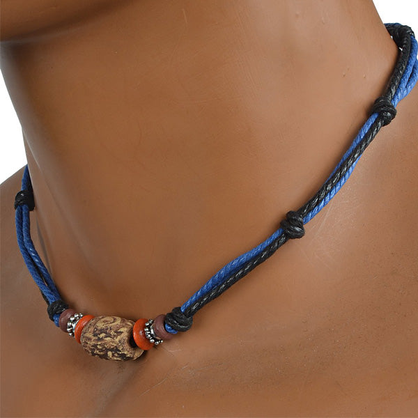 FORBUSITE mens beaded necklace surfer BEACH