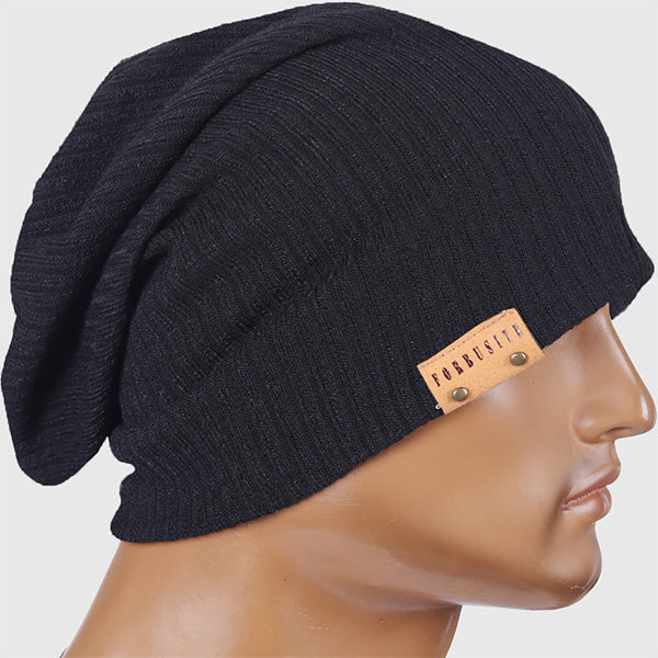 FORBUSITE Mens Striped Baggy Slouchy Beanie Hats