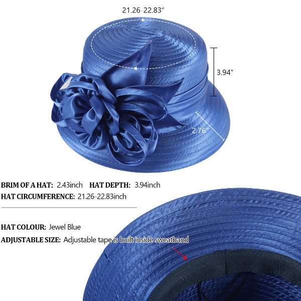 forbusite Womens Kentucky Derby Hats royal blue