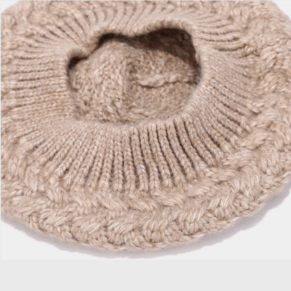 Cable Knit Beret – Women’s Crochet Winter Hat HY003A22