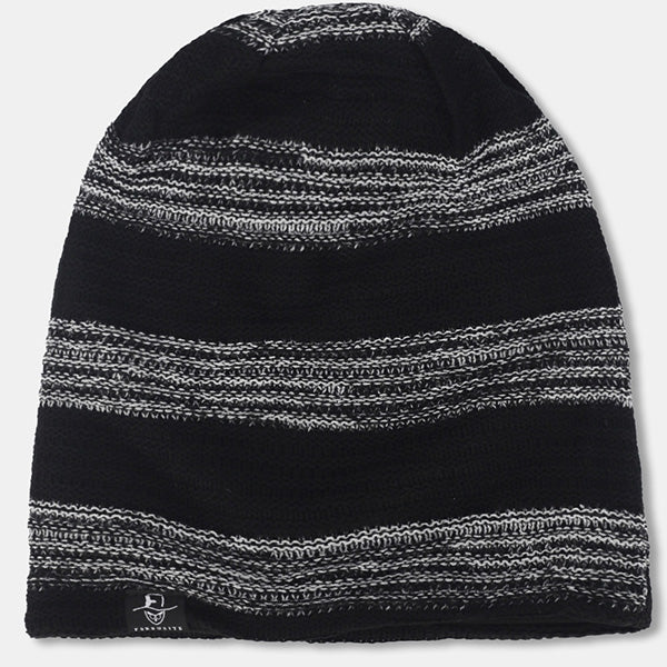 forbusite Light gray and Black slouchy beanie
