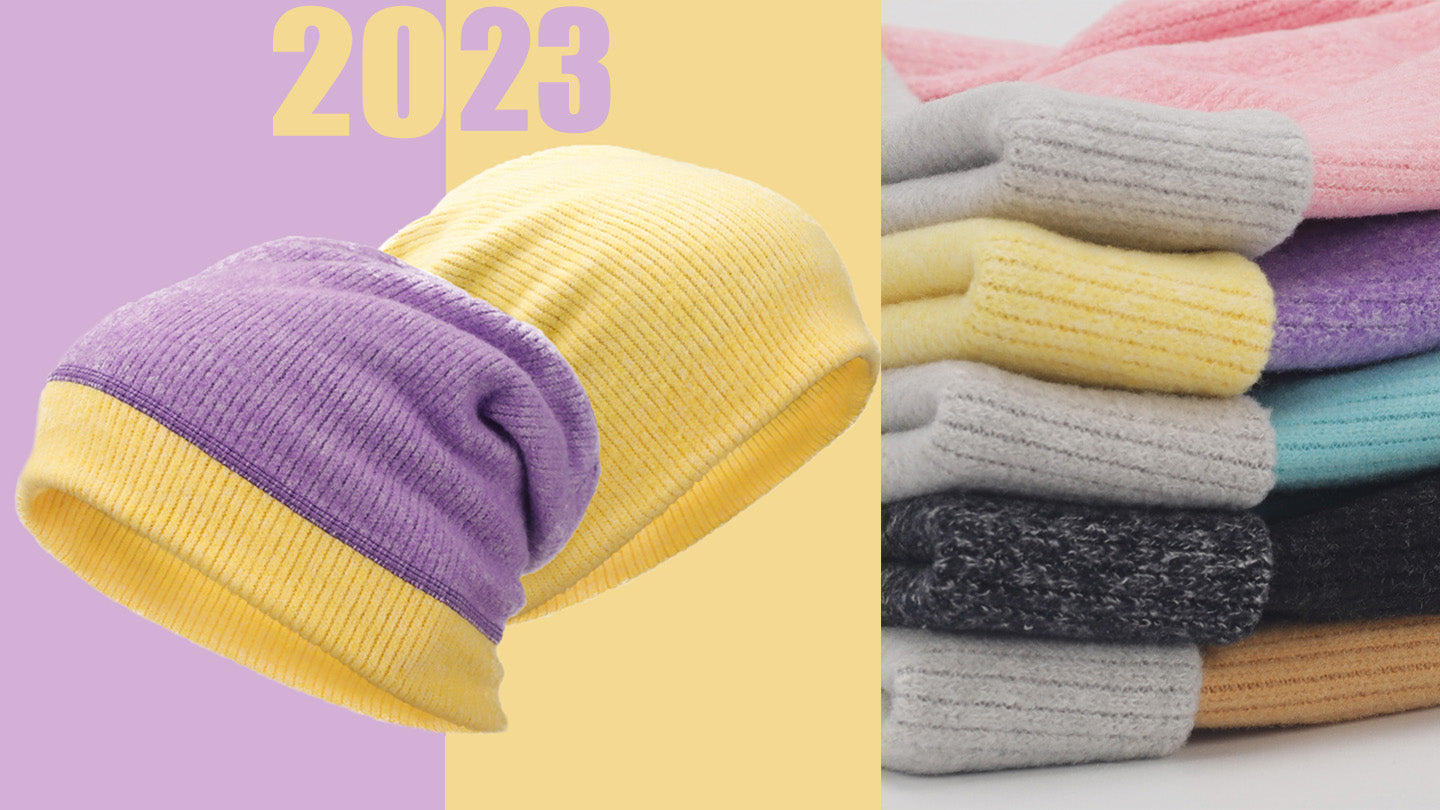 2023 knit reversible hat for women