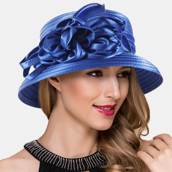 forbusite Royal blue women dress hats 