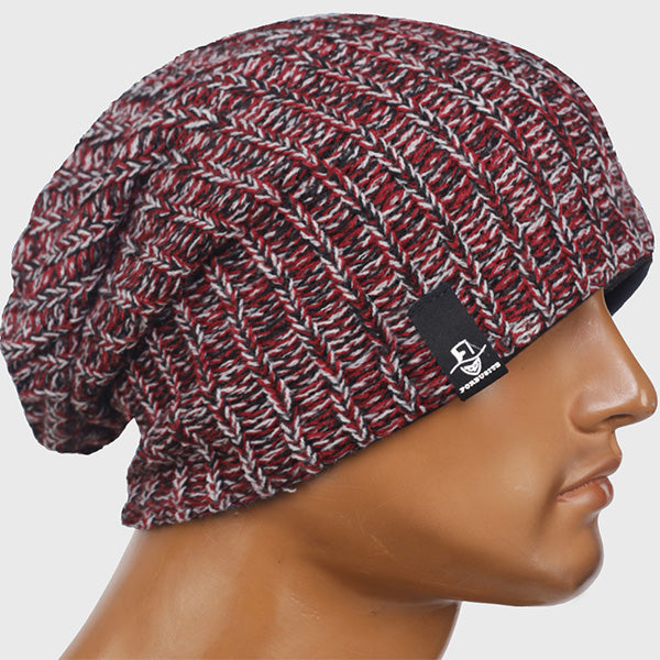 FORBUSITE Knit Slouchy Beanie Red