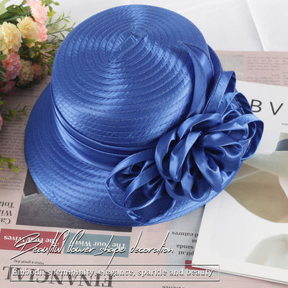 forbusite women tea party hats royal blue