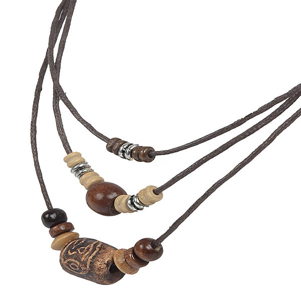forbusite wooden bead surfer necklaces for men