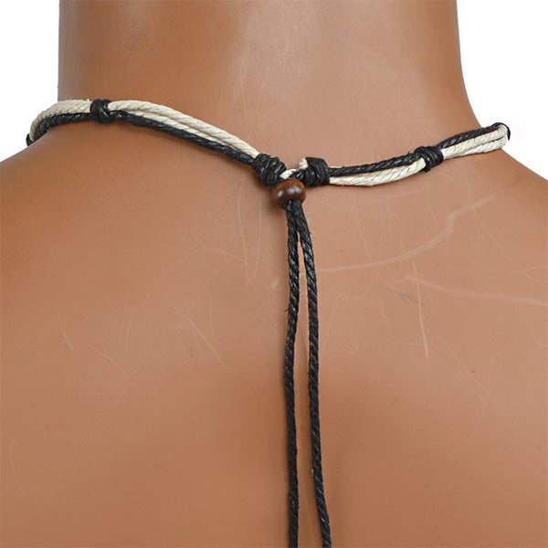 Men Choker Necklace with Pendant Bead