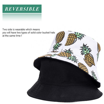 Pineapple Print Bucket Hat forbusite 