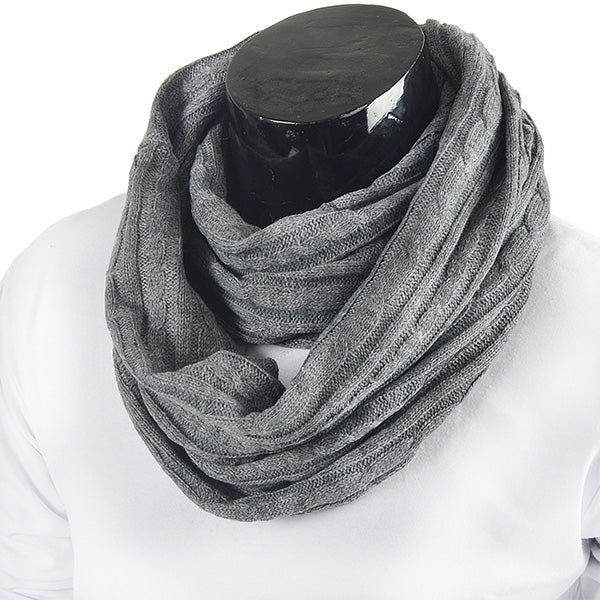 forbusite Mens Cable Knit Infinity Scarf