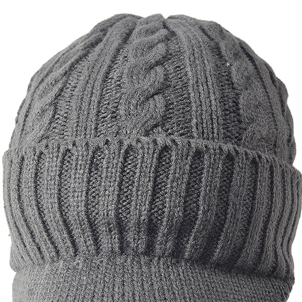 forbusite cable knit visor beanie hat