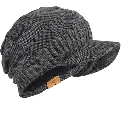 FORBUSITE  Knit Beanie Visor Hats 