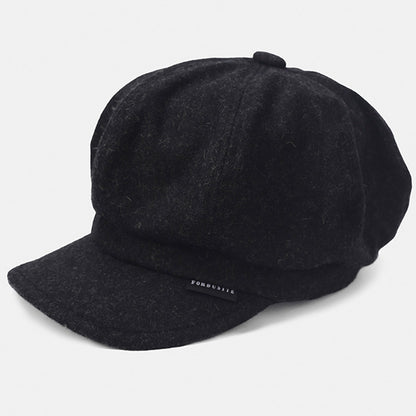 FORBUSITE Women Newsboy Hat black