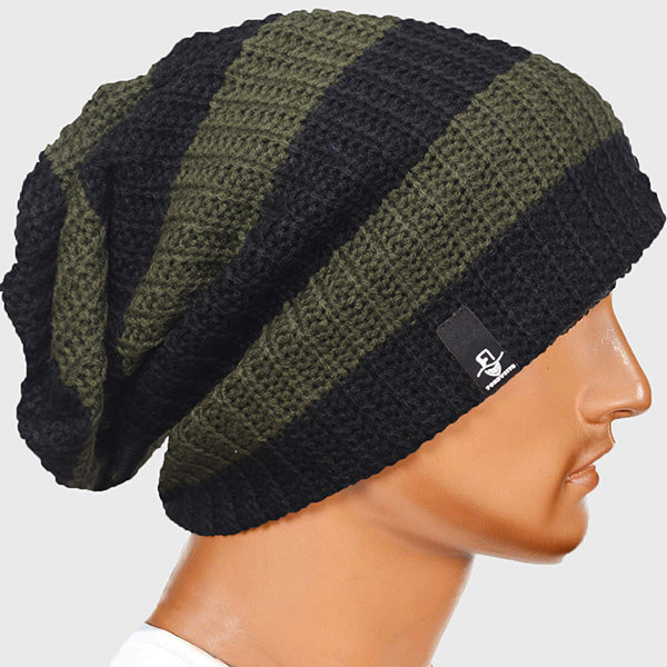 forbusite Green with Black slouchy beanie