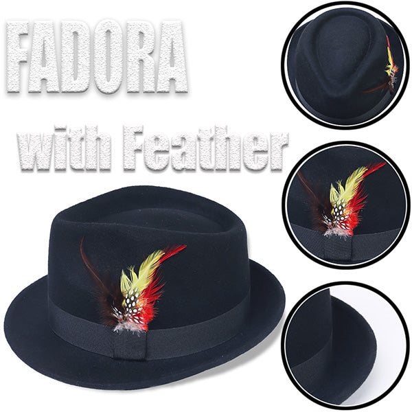 forbusite Fedora Crushable Felt Hat for men women